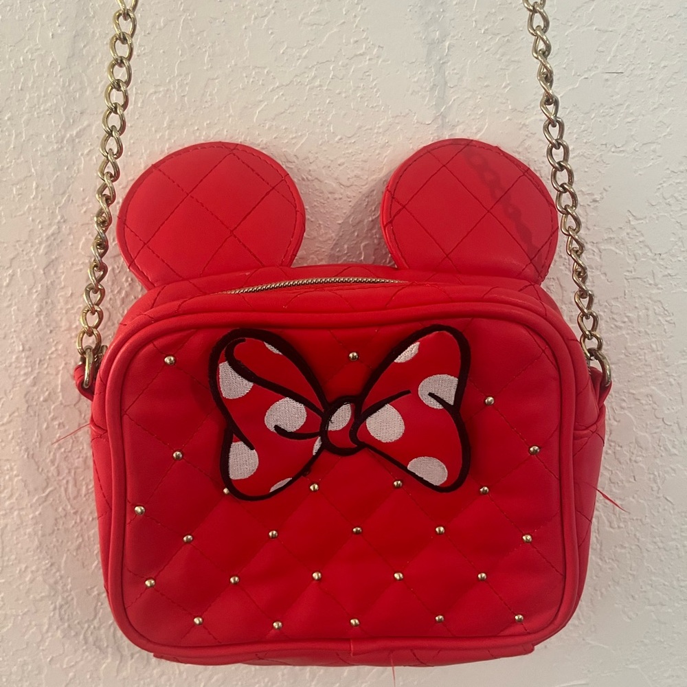 Walt Disney World Red Quilted Crossbody Bag with Bow